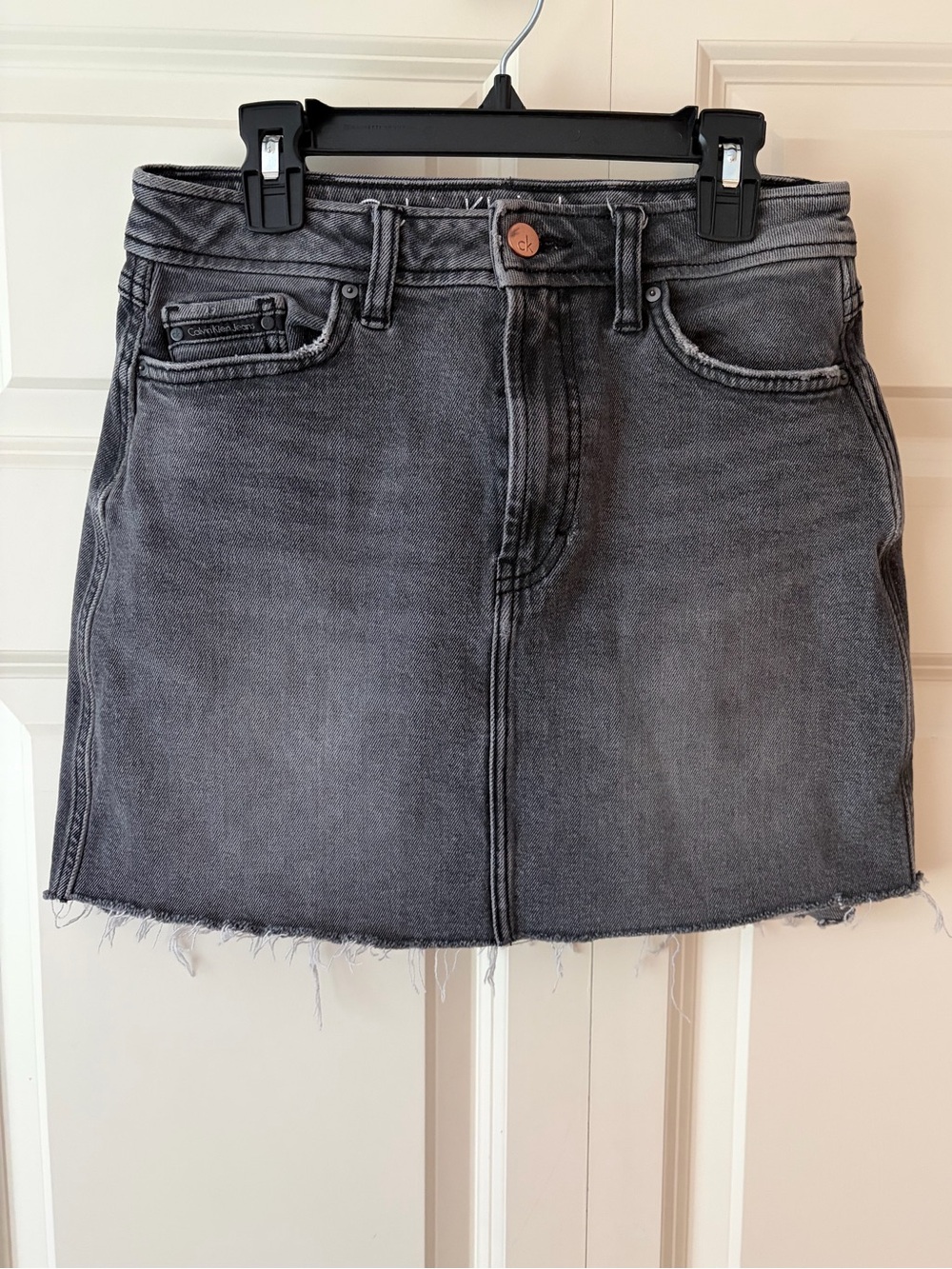 Calvin Klein Jean Skirt Grey High Waisted